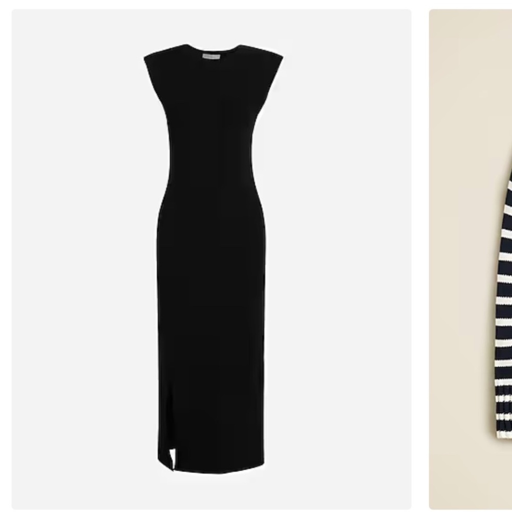 J.Crew NWT Sleeveless sweater-dress in stretch viscose blend black XXS